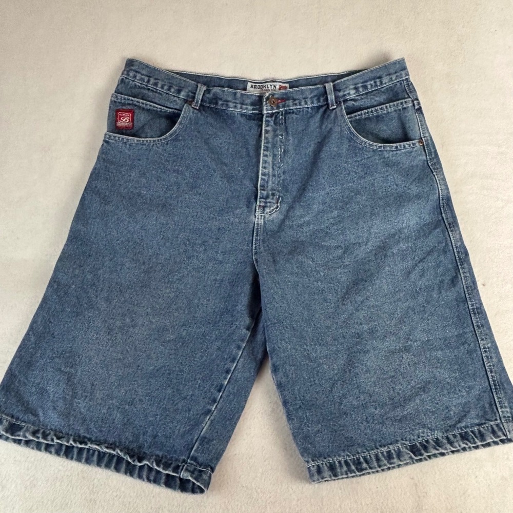 Brooklyn Jeans Co Men's Blue Denim Carpenter Jorts Relaxed Fit Size 40
